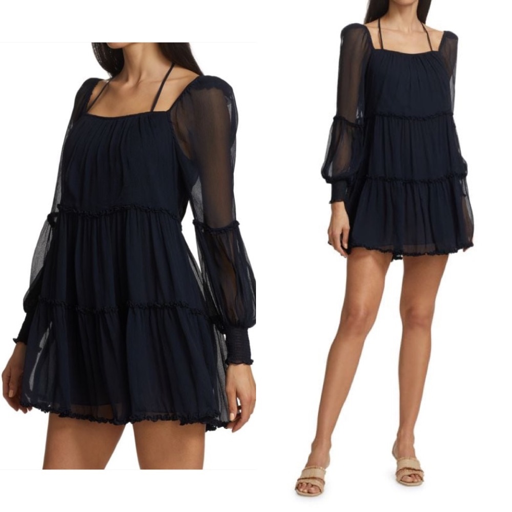CLEARANCE Cinq a sept zina chiffon  dress FINAL PRICE NO OFFER CONSIDERED!